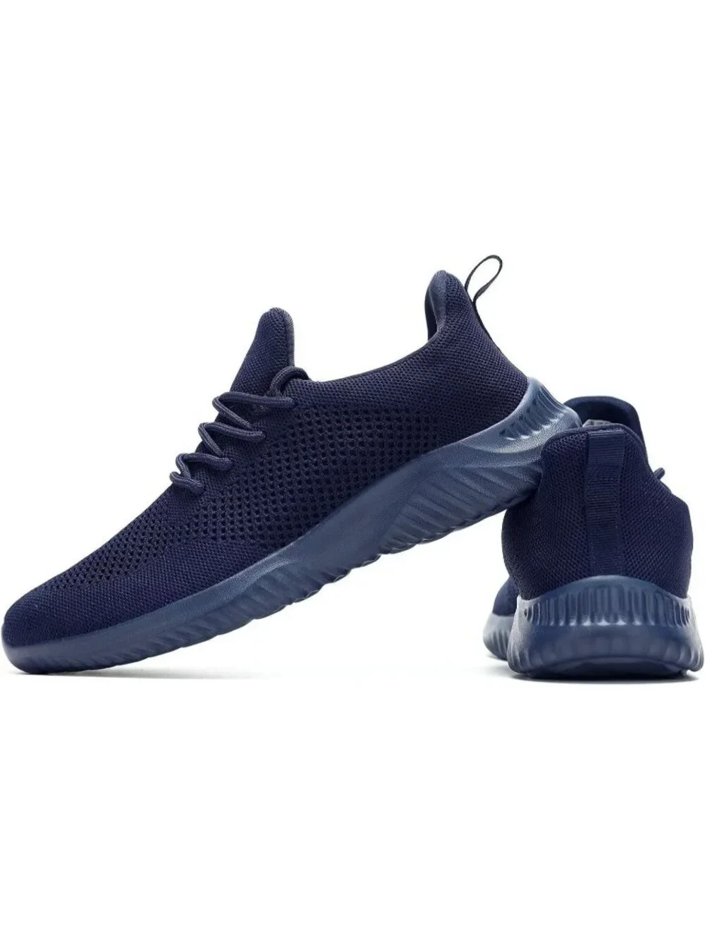 Men's Blue Mesh Ultra Light Breathable Casual Fashion Slip on Walking Sneaker